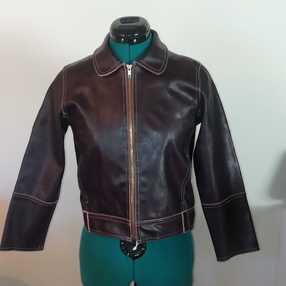 Girls Faux Leather Jacket and Cowgirl Boots - Picture 2 of 8